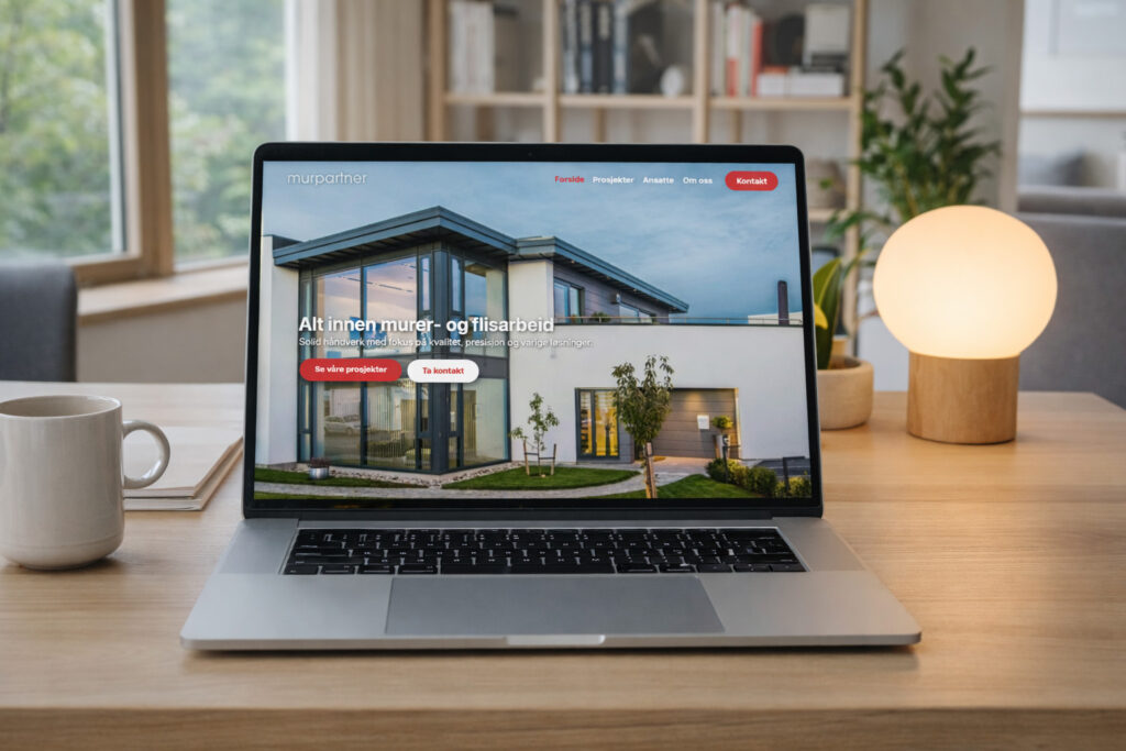 Bilde av “Nettside til murerfirma i Kristiansand”
